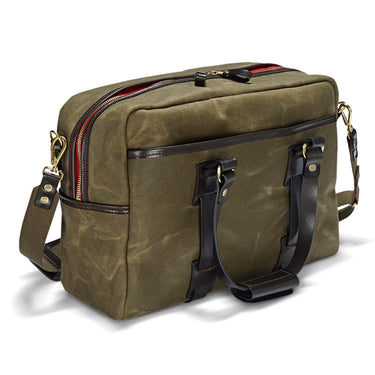 Vintage Waxed Canvas Traveller bag - Olive